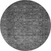 Round Abstract Gray Modern Rug, abs2371gry