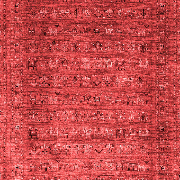 Machine Washable Abstract Red Modern Rug, wshabs2371red