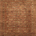 Square Abstract Orange Modern Rug, abs2371