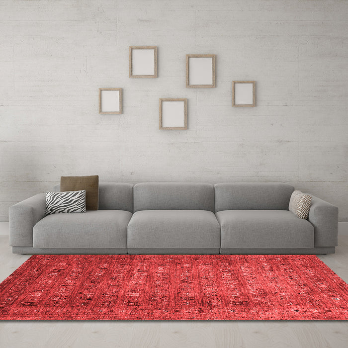 Modern Red Washable Rugs