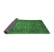 Sideview of Abstract Emerald Green Modern Rug, abs2371emgrn