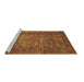 Sideview of Machine Washable Abstract Brown Modern Rug, wshabs2371brn