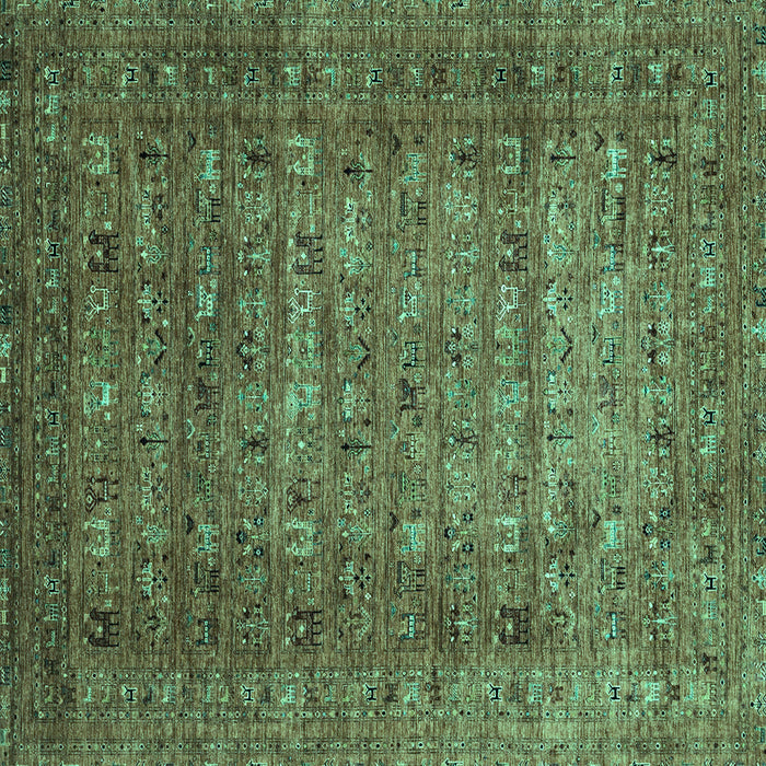 Square Abstract Turquoise Modern Rug, abs2371turq