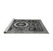 Sideview of Machine Washable Abstract Gray Modern Rug, wshabs2372gry