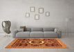 Machine Washable Abstract Orange Modern Area Rugs in a Living Room, wshabs2372org