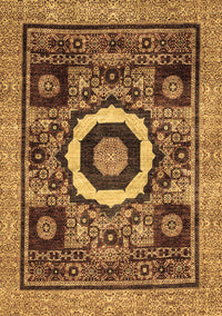 Abstract Brown Modern Rug, abs2372brn