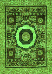 Abstract Green Modern Rug, abs2372grn