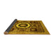 Sideview of Abstract Yellow Modern Rug, abs2372yw