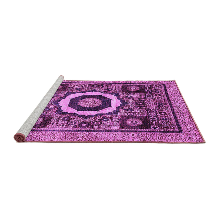 Sideview of Machine Washable Abstract Purple Modern Area Rugs, wshabs2372pur