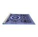 Sideview of Machine Washable Abstract Blue Modern Rug, wshabs2372blu