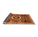 Sideview of Abstract Orange Modern Rug, abs2372org