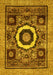 Abstract Yellow Modern Rug, abs2372yw