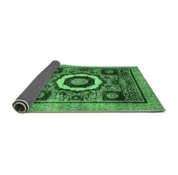 Sideview of Abstract Emerald Green Modern Rug, abs2372emgrn