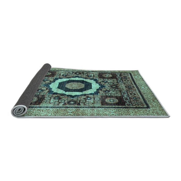 Sideview of Abstract Light Blue Modern Rug, abs2372lblu