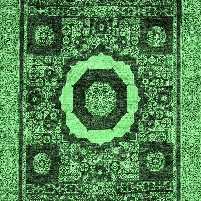 Machine Washable Abstract Emerald Green Modern Area Rugs, wshabs2372emgrn