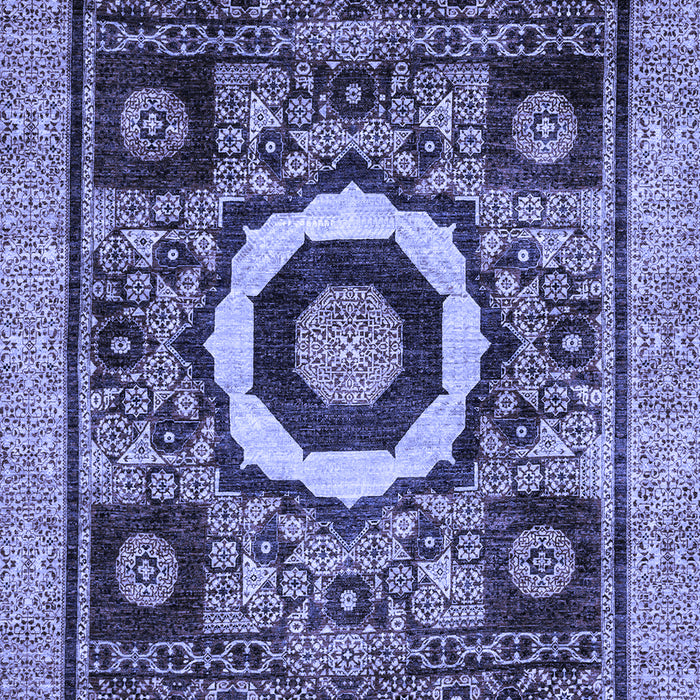 Abstract Blue Modern Rug, abs2372blu