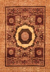 Abstract Orange Modern Rug, abs2372org