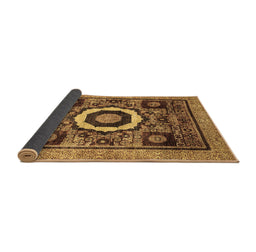 Sideview of Abstract Brown Modern Rug, abs2372brn