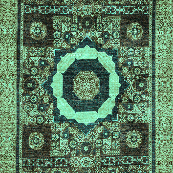 Machine Washable Abstract Turquoise Modern Area Rugs, wshabs2372turq