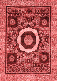 Abstract Red Modern Rug, abs2372red