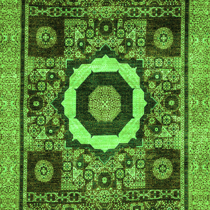Machine Washable Abstract Green Modern Area Rugs, wshabs2372grn