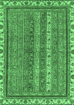 Abstract Emerald Green Modern Rug, abs2373emgrn