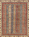 Machine Washable Abstract Brown Red Rug, wshabs2373