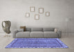 Machine Washable Abstract Blue Modern Rug in a Living Room, wshabs2373blu