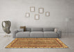 Machine Washable Abstract Brown Modern Rug in a Living Room,, wshabs2373brn