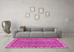 Machine Washable Abstract Pink Modern Rug in a Living Room, wshabs2373pnk