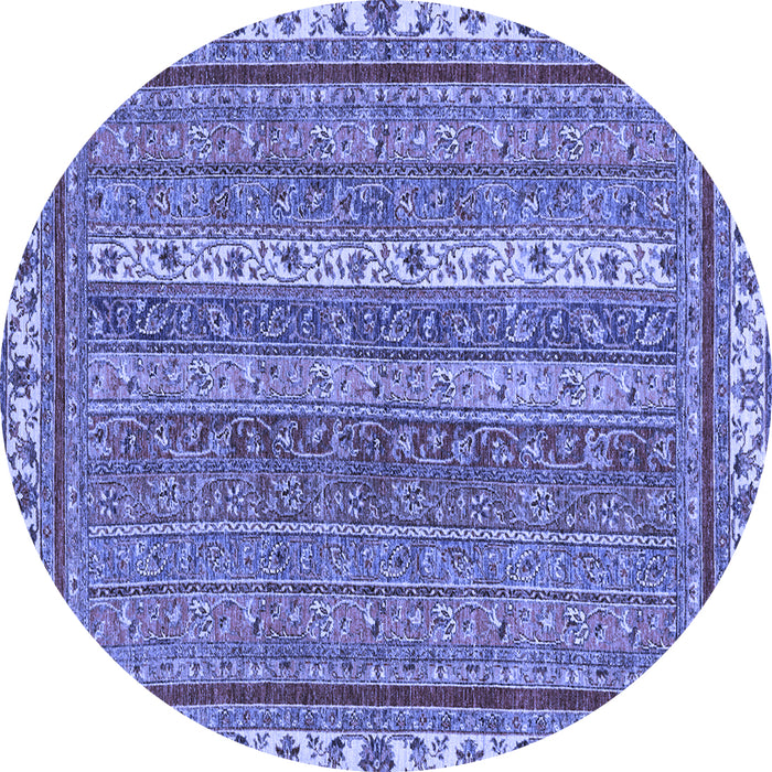 Round Machine Washable Abstract Blue Modern Rug, wshabs2373blu