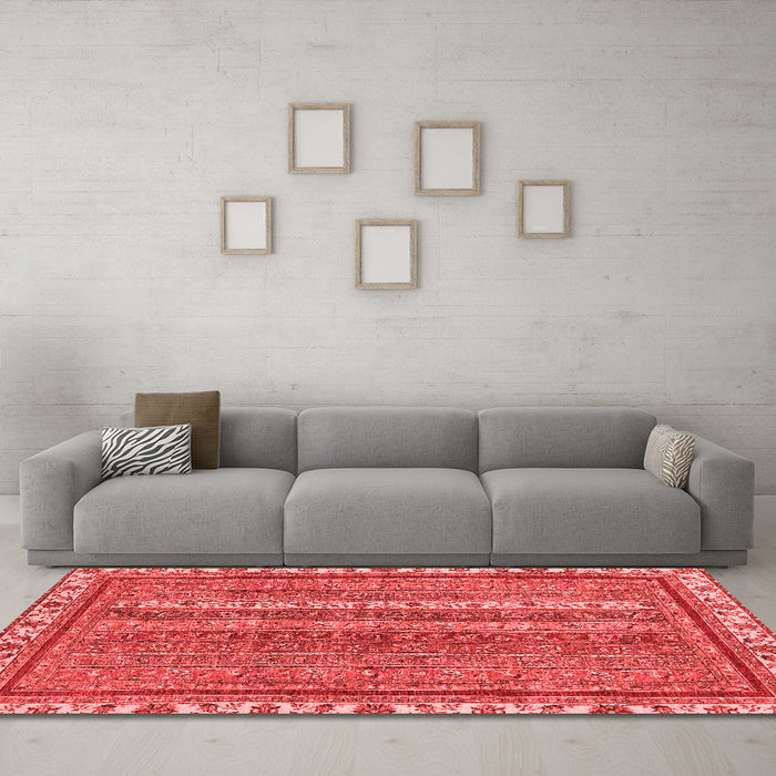 Modern Red Washable Rugs