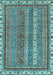 Abstract Light Blue Modern Rug, abs2373lblu