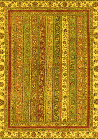 Abstract Yellow Modern Rug, abs2373yw