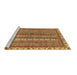 Sideview of Machine Washable Abstract Brown Modern Rug, wshabs2373brn