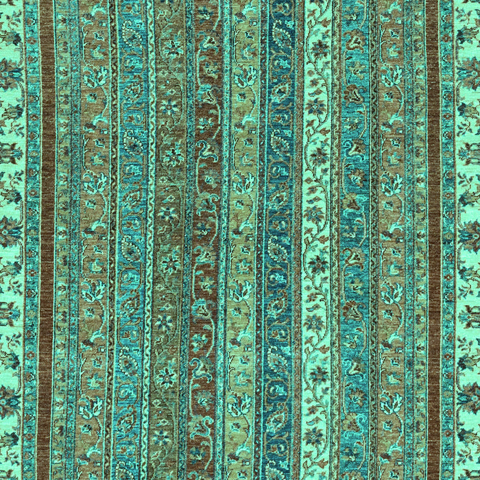 Machine Washable Abstract Turquoise Modern Area Rugs, wshabs2373turq