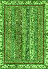 Abstract Green Modern Rug, abs2373grn