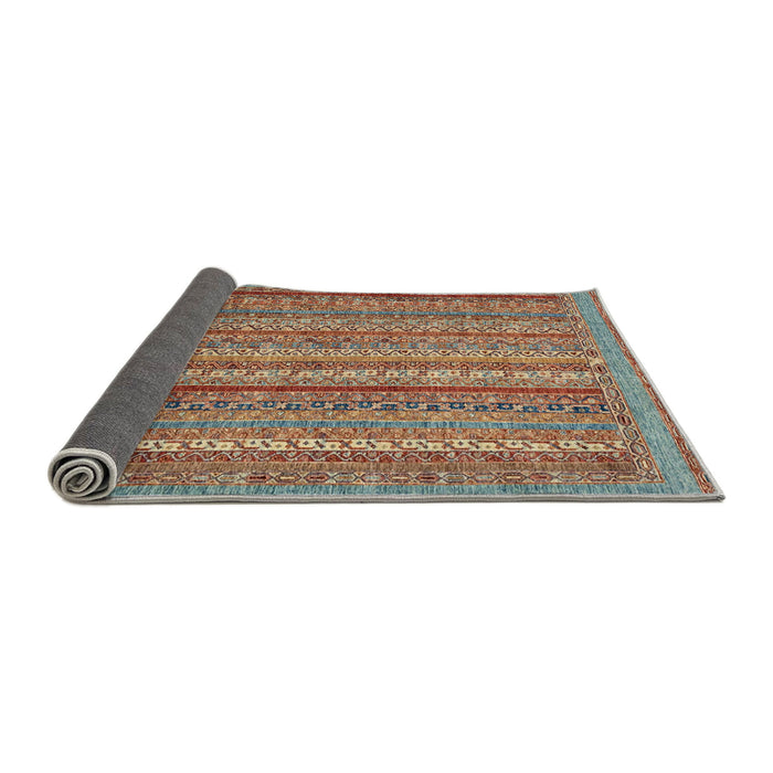 Sideview of Abstract Chestnut Red Modern Rug, abs2374