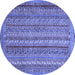 Round Machine Washable Abstract Blue Modern Rug, wshabs2374blu