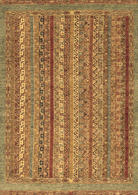 Abstract Brown Modern Rug, abs2374brn