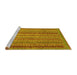 Sideview of Machine Washable Abstract Yellow Modern Rug, wshabs2374yw