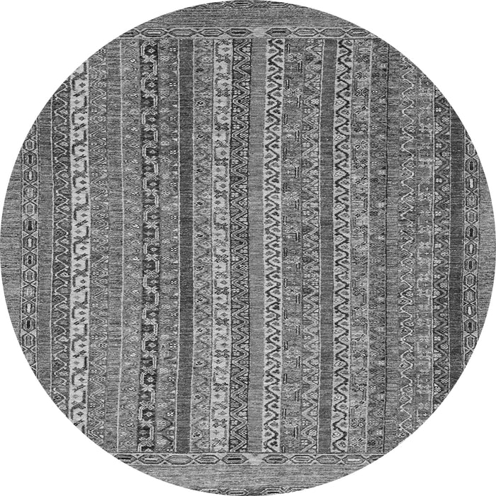Round Abstract Gray Modern Rug, abs2374gry