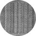 Round Abstract Gray Modern Rug, abs2374gry