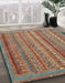 Abstract Chestnut Red Modern Rug in Family Room, abs2374