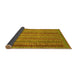 Sideview of Abstract Yellow Modern Rug, abs2374yw