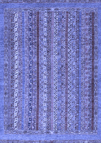 Abstract Blue Modern Rug, abs2374blu