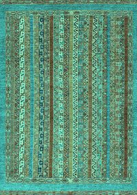 Abstract Turquoise Modern Rug, abs2374turq