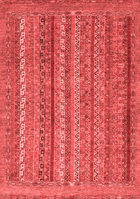 Abstract Red Modern Rug, abs2374red