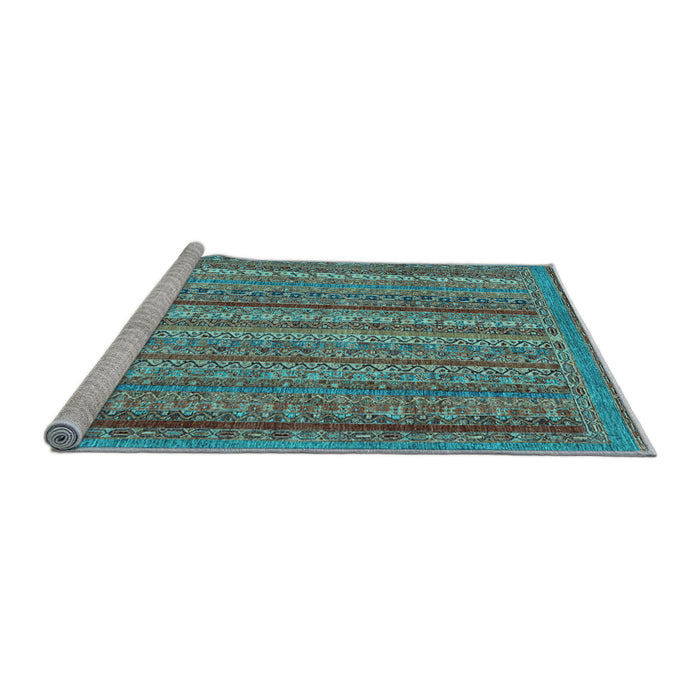 Sideview of Machine Washable Abstract Light Blue Modern Rug, wshabs2374lblu