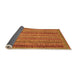 Sideview of Abstract Orange Modern Rug, abs2374org